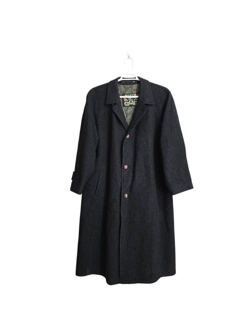 Lodenfrey Vintage Collared Wool & Alpaca Long Coat Sz 52